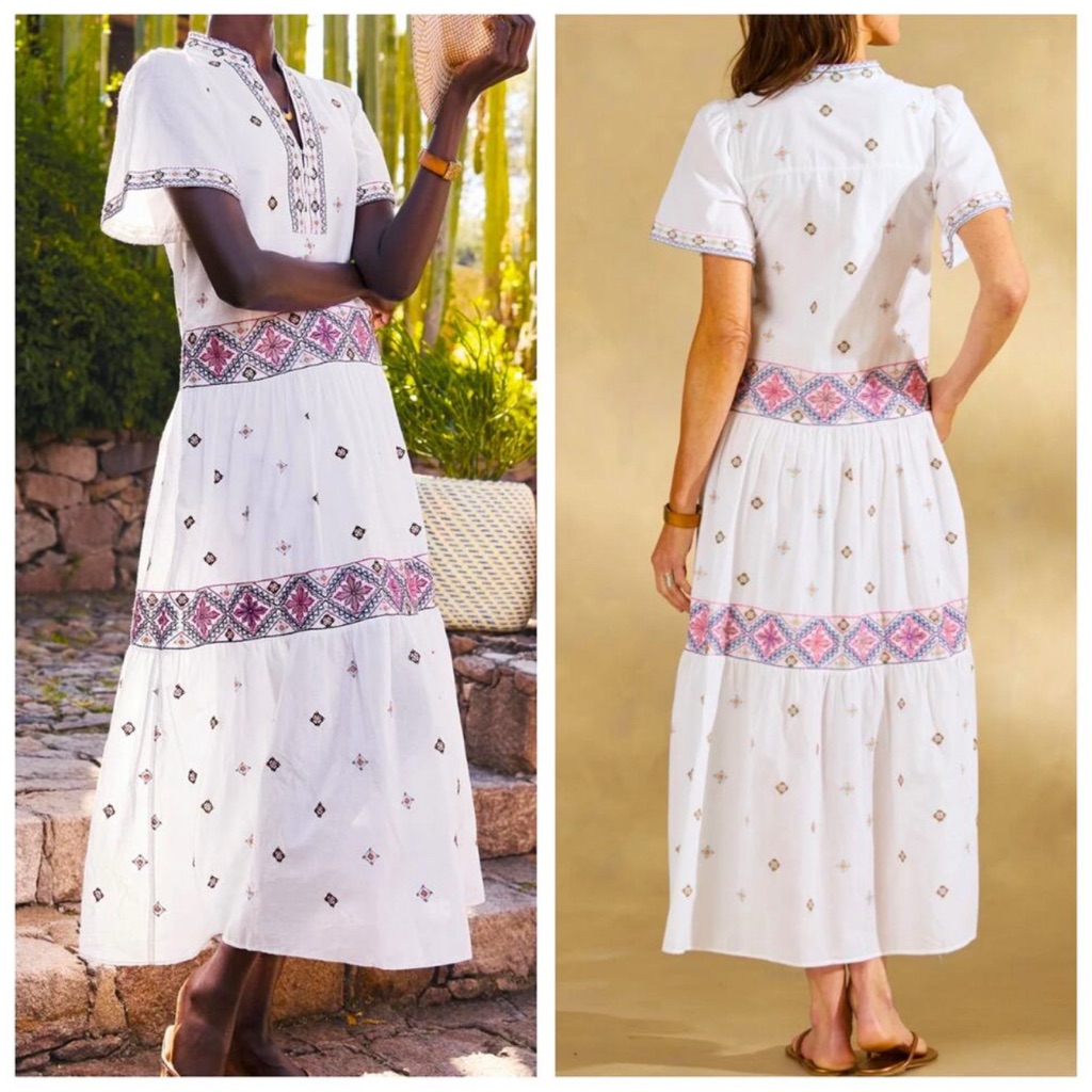 Briella Embroidered Midi Dress. New With Tags From Sundance.